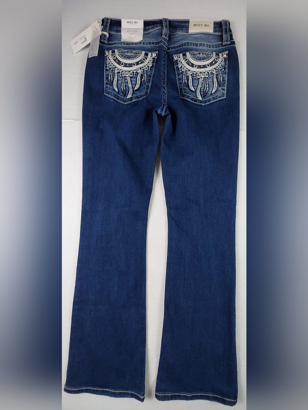Miss Me Boot Cut Jeans Womens 28x32 (30x31.5) Dark Wash Dreamcatcher NWT $134